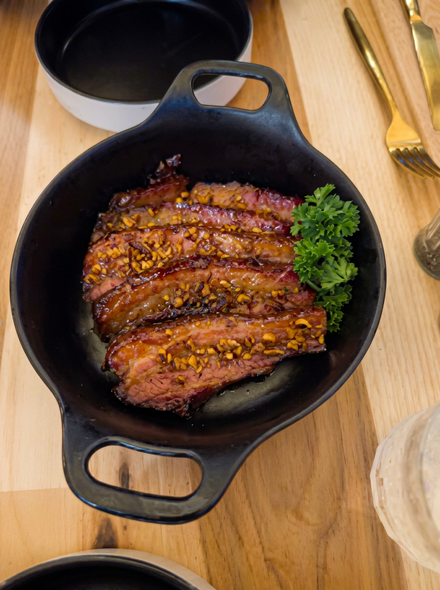 Sliced steak served at The Plate’D Social